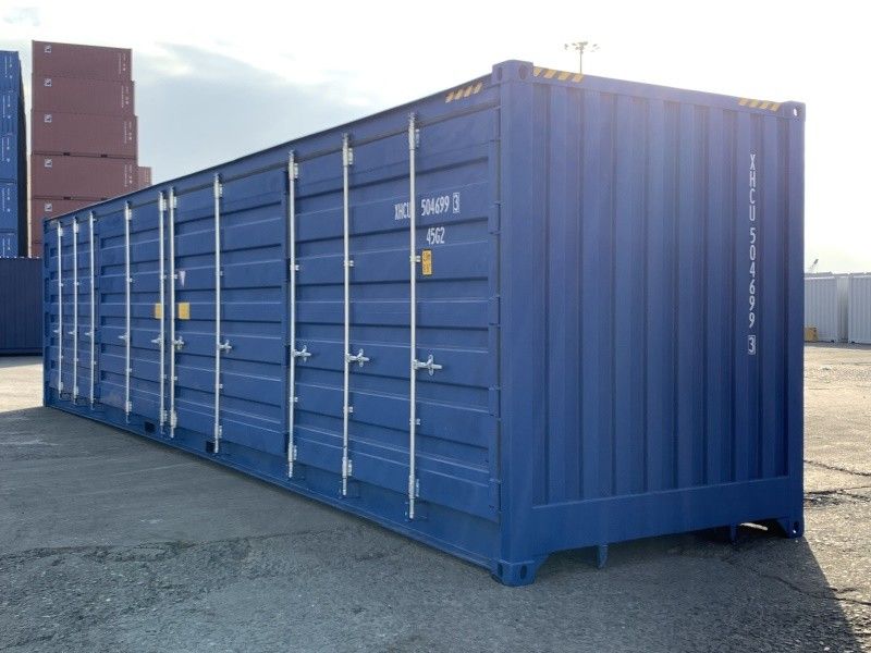 Contêiner marítimo de 40 pés HC com portas laterais